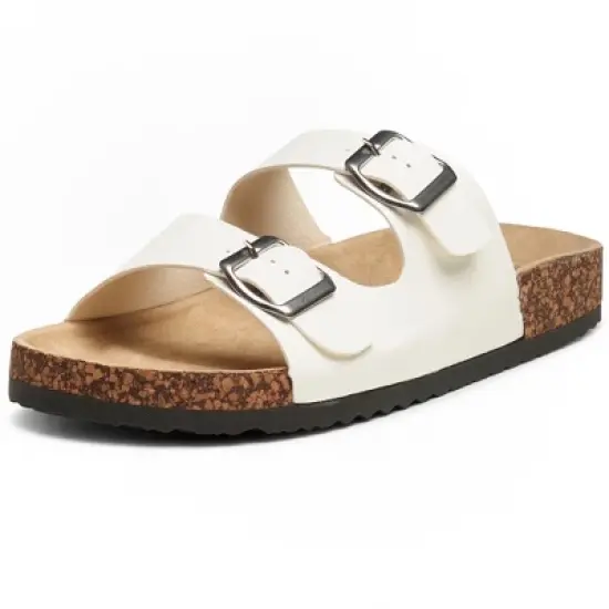Alpine Swiss Womens Casual Double Strap Slide Sandals image {5}