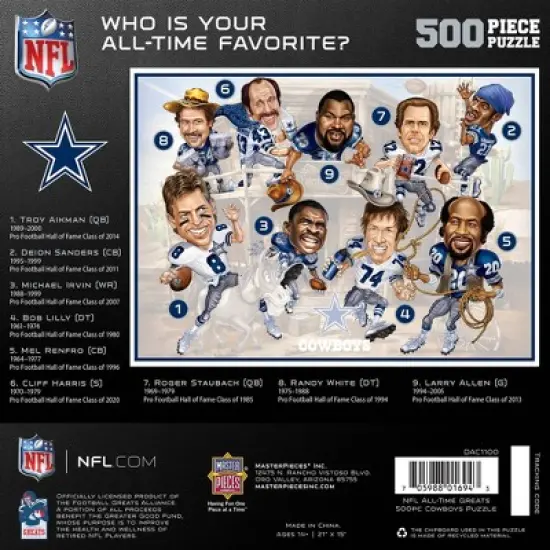 NFL Dallas Cowboys 500pc All-Time Great Puzzle image {2}
