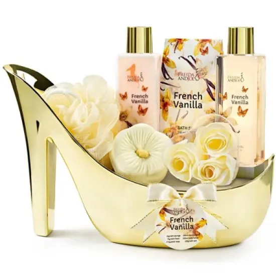 French Vanilla Shoe Spa Gift Set Bath Essentials Gift Basket image {5}