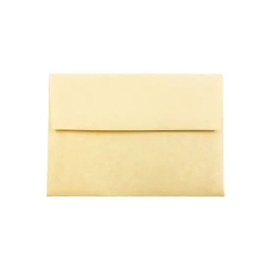 JAM Paper A1 Parchment Invitation Envelopes 3.625x5.125 Antique Gold Recycled 90090522 image {2}