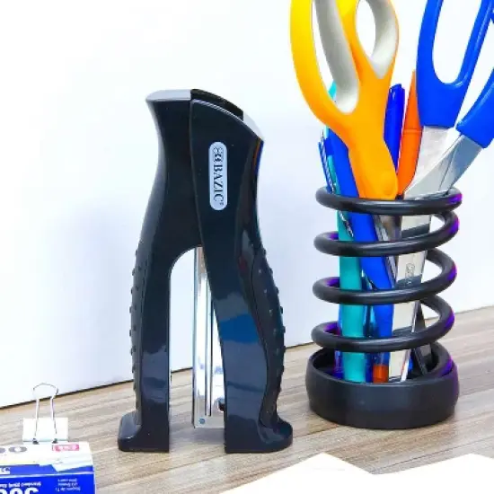 BAZIC Products&reg; Stand-Up Standard (26/6) Full Strip Stapler with 500 Staples image {3}