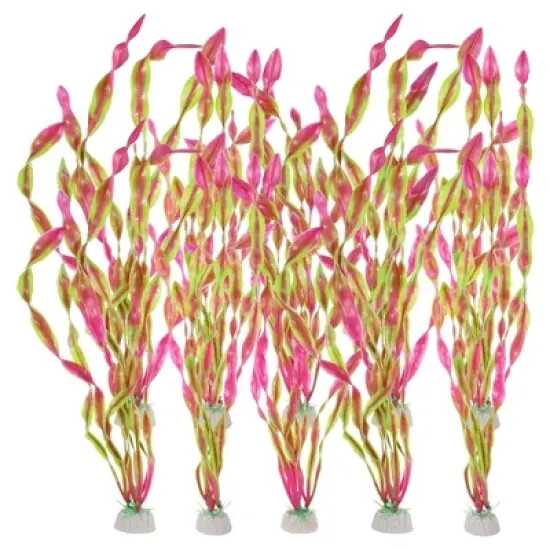 Unique Bargains Aquarium Ornaments Fish Tank Artificial Plant Multicolor 12.20" 10 Pcs image {6}