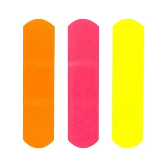 Stat Strip Adhesive Bandage, &frac34;" x 3", Assorted Neon Colors, 100/bx (Each) image {3}