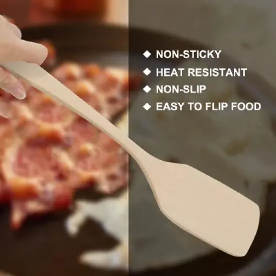 Unique Bargains Heat Resistant Long Handle Kitchen Spatula 12" x 3" 1 Pc image {2}