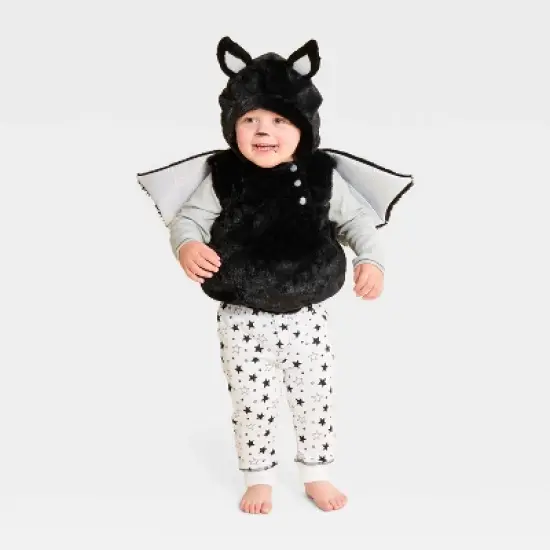 Infant and Toddler Bat Halloween Costume Pullover - Hyde and EEK! Boutique&trade; Black image {3}