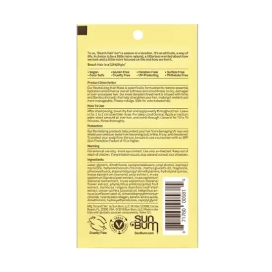 Sun Bum Revitalizing Hair Mask - 1.5 fl oz image {5}
