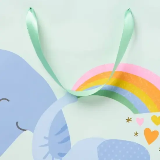 Large Square Gift Bag Elephant Baby - Spritz&trade; image {2}