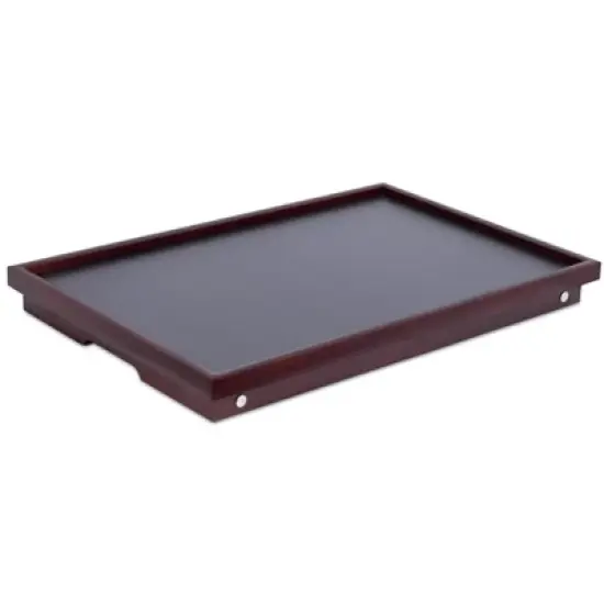 BirdRock Home Bamboo Lap Tray with Adjustable Top - Walnut image {4}