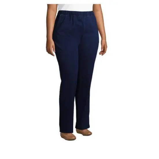 Lands' End Women's Sport Knit High Rise Elastic Waist Pull On Pants image {2}