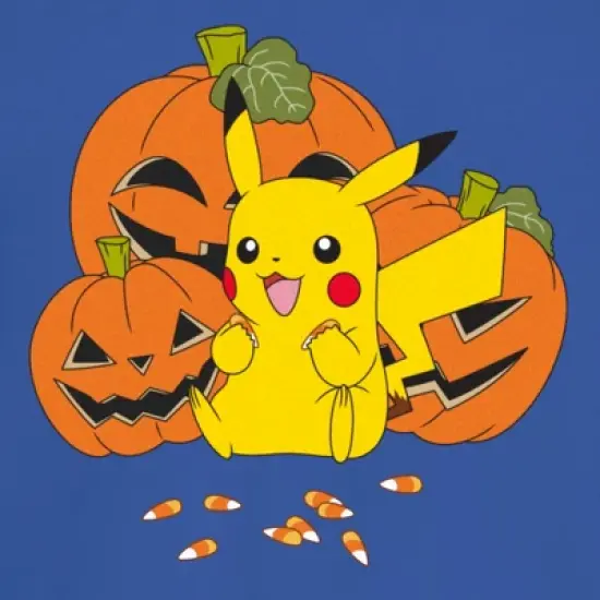 Junior's Pokemon Halloween Pikachu Jack-O'-Lanterns T-Shirt image {1}
