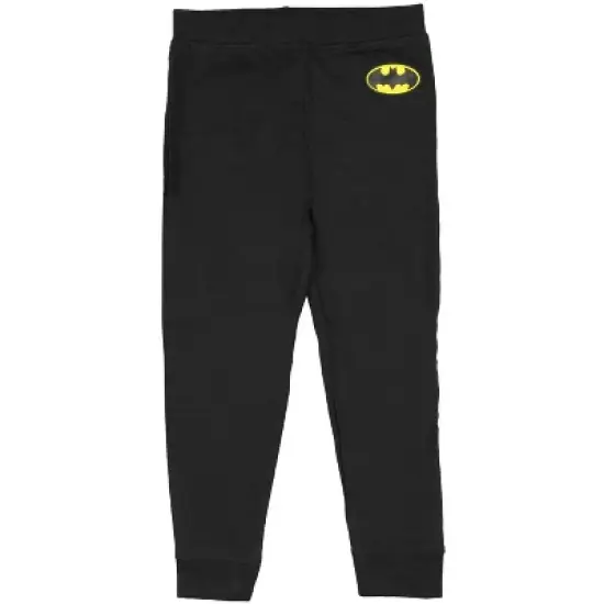 DC Comics Little Boys Batman Logo Dark Knight Costume Pajama Set Black image {2}