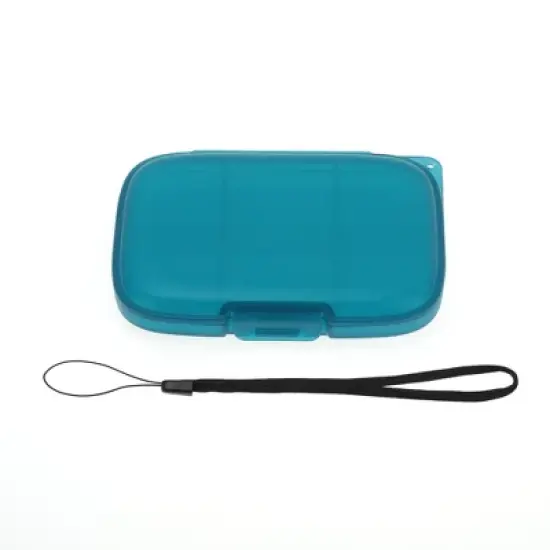 Unique Bargains 6 Grids Single Layer Pill Box with Hanging Rope 1 Pc image {5}