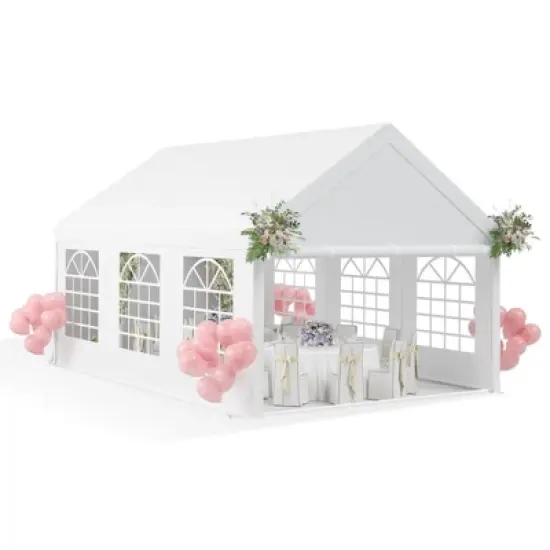 Heavy Duty Party Tent - Commercial Canopy with Removable Sidewalls & Church Windows for Weddings image {1}