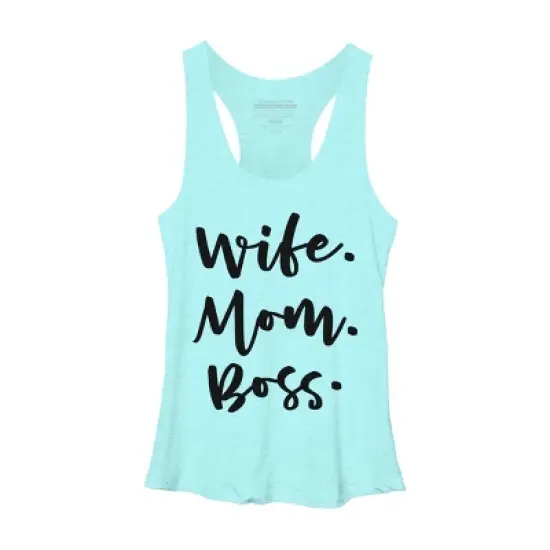 Women's Design By Humans Wife. Mom. Boss. By TheBlackCatPrints Racerback Tank Top image {3}