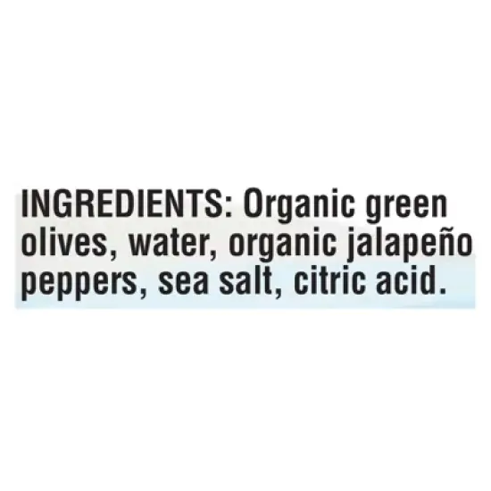 Mediterranean Organic Jalapeno Stuffed Green Olives - Case of 12/8.5 oz image {5}