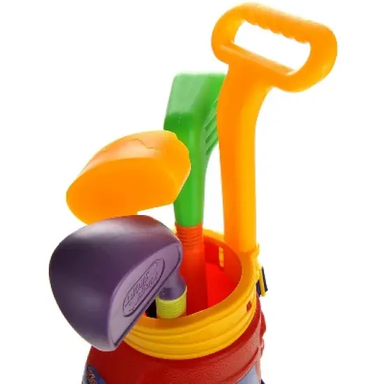 Ready! Set! Play! Link Deluxe Toy Golf Set For Kids With Easy Storage - Red image {1}