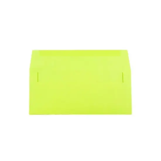 JAM Paper #10 Business Envelope 4 1/8" x 9 1/2" Lime Green 25/Pack (71091) image {1}