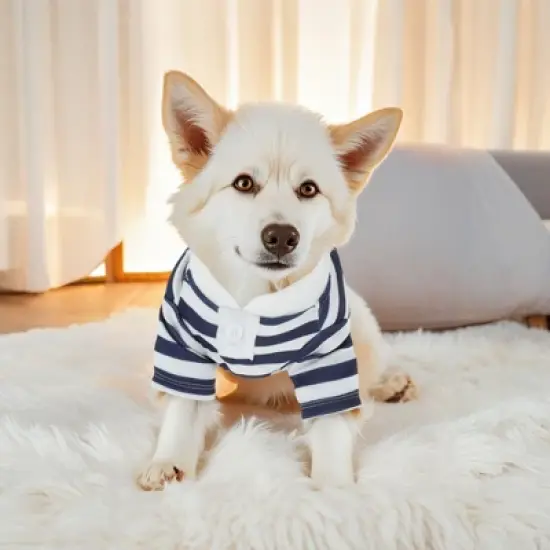 Unique Bargains Dog Clothes Navy Blue 1 Pc image {5}