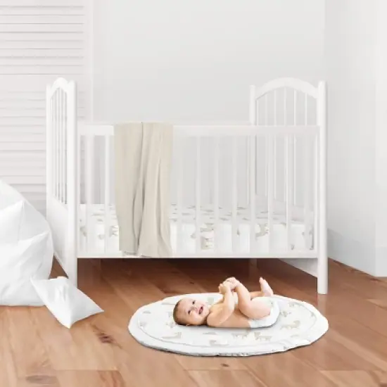 Sweet Jojo Designs Boy or Girl Gender Neutral Unisex Baby Tummy Time Playmat Boho Llama Taupe and White image {1}