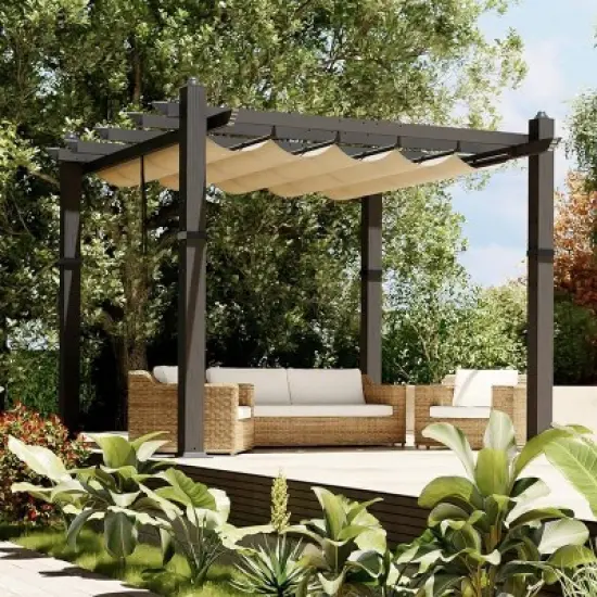 GustoWave Patio 10x10 Ft Outdoor Pergola Gazebo for Backyard Garden Porch image {7}