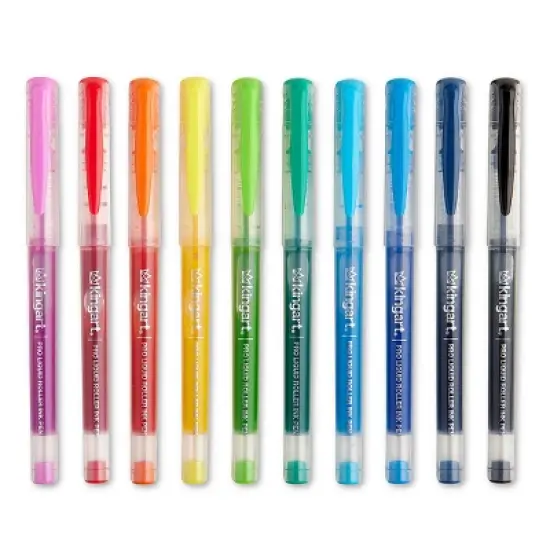 KINGART PRO Liquid Roller Ink Pens, 10 Colors image {4}