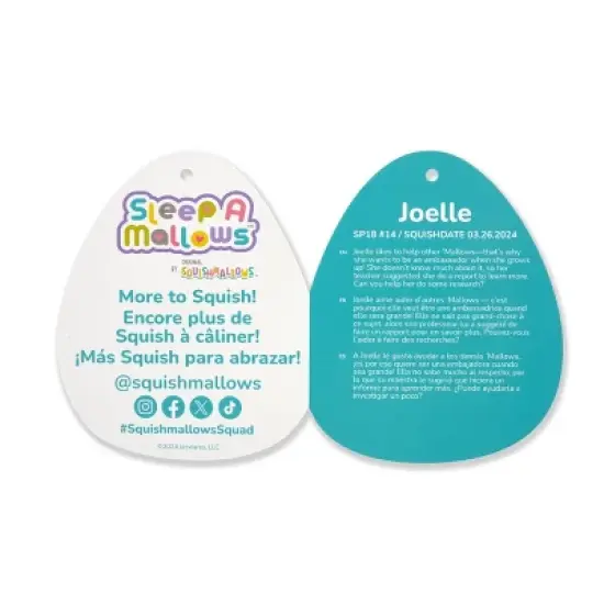 Squishmallows 18" Large Plush Joelle Teal Bigfoot Sleepamallows image {10}