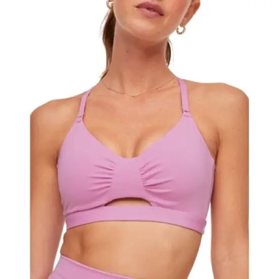 Adore Me Women's Lotus Low Support Ruched Bra Sports Bra Activewear image {4}