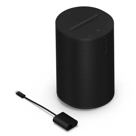 Sonos Era 100 Voice-Controlled Wireless Bluetooth Smart Speaker with Split Combo Cable Adapter with Ethernet and 3.5 mm Jack (Black) image {16}
