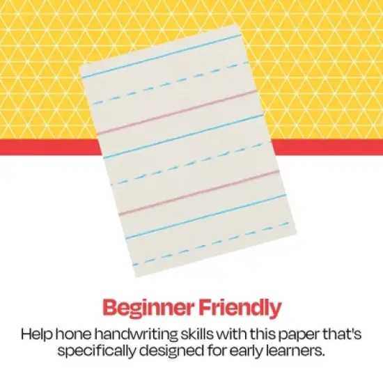 School Smart Zaner-Bloser Paper, 1/2 Inch Ruled, 8 x 10-1/2 Inches, 500 Sheets image {3}