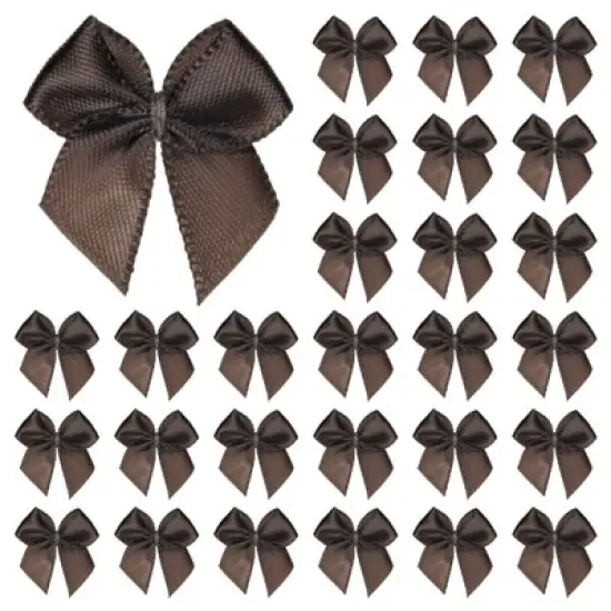 Unique Bargains Polyester Craft Satin Decorative Ribbon Bow 1x1 Inch 50 Pcs image {8}