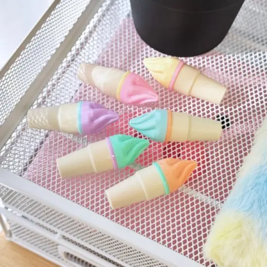 Wrapables Cute and Colorful Highlighters, Marker Pens, Stationery Supplies (Set of 6), Ice Cream image {4}