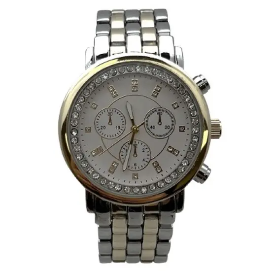 Olivia Pratt Round Rhinestones Analog Display Women Watch image {7}