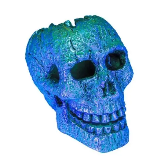 GloFish Detailed Skull Ornament Aquarium Ornament Hideaway for Large Fish image {1}