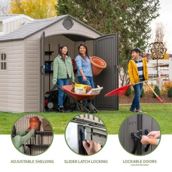 Lifetime 8 ft. x 7.5 ft. Outdoor Storage Shed (6411) image {3}
