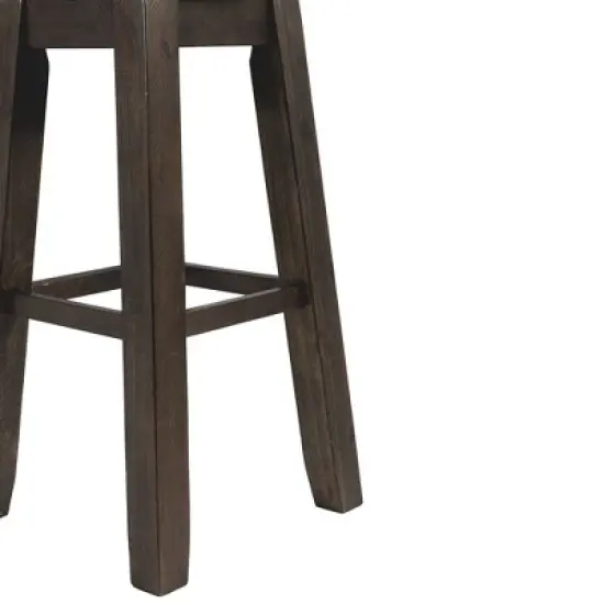 2pc 30" Steele Swivel Barstool Set Smokey Walnut - Picket House Furnishings image {8}