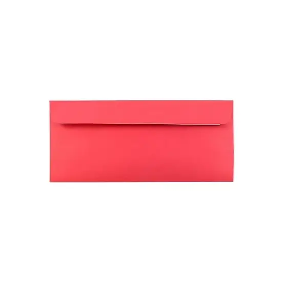 JAM Paper Peel & Seal #10 Business Envelope 4 1/8" x 9 1/2" Christmas Red 500/Pack (11789H) image {2}
