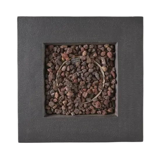 Carson Outdoor Stone Square Fire Pit - Gray - Christopher Knight Home image {5}