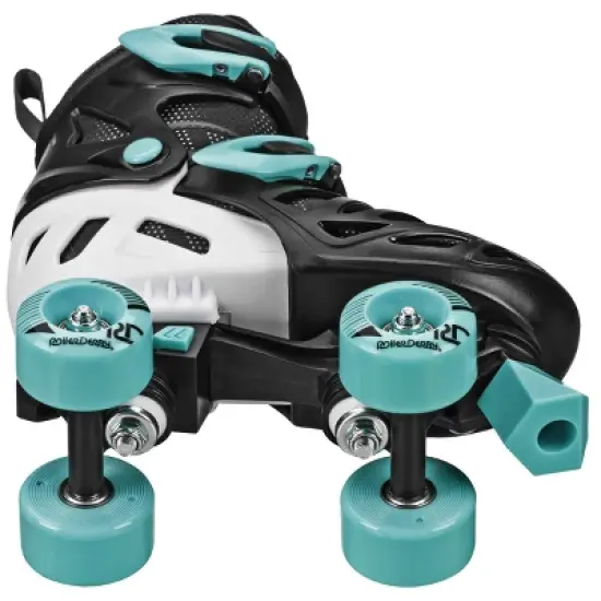 Roller Derby Youth Adjustable Roller Skates - Blue/Black 3-6: Indoor/Outdoor Use, 4 Wheels image {2}