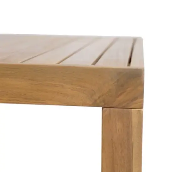 Christopher Knight Home Goleta Outdoor 39.5" Tall Acacia Wood Bar Height Table with Slatted Top image {4}