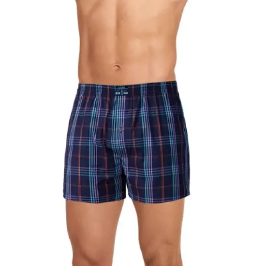 Jockey Men's Cotton Blend Woven Check 5" Boxer image {2}