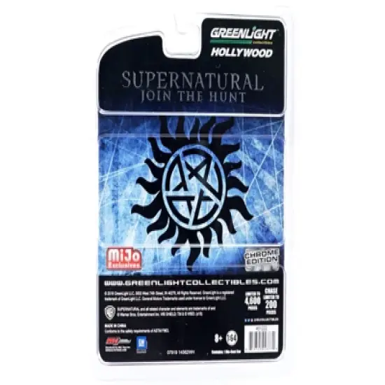 1967 Chevrolet Impala Sport Sedan Black Chrome "Supernatural" 2005 TV Series Ltd Ed 4600 pcs 1/64 Diecast Car Greenlight image {2}