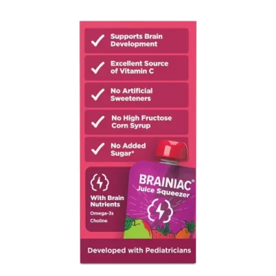 Brainiac Fruit Punch Juice Squeezer - 4pk/5 fl oz Pouches image {10}