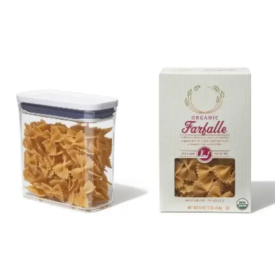 OXO POP 1.2qt Plastic Slim Rectangle Airtight Food Storage Container White image {3}