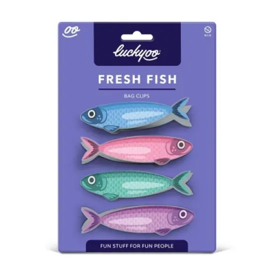 Fred & Friends 4pk Luckyoo Fresh Fish Bag Clips image {2}