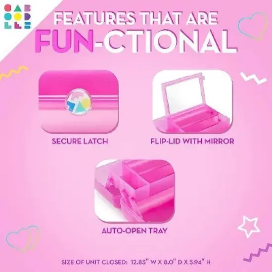 Caboodles On the Go Girl in Pink Shimmer Makeup Bag image {2}