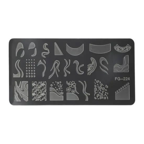 Unique Bargains Colorful Nail Art Stamp FG-224 Silver Tone 1 Pc image {5}