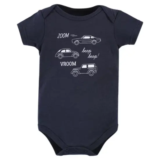Hudson Baby Infant Boy Cotton Bodysuits, Cars image {4}
