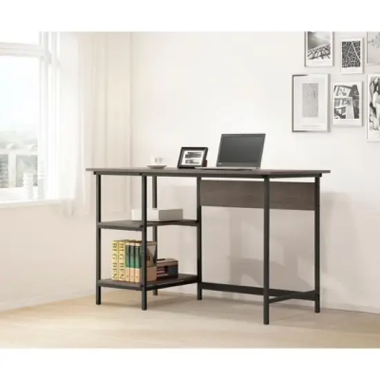 NicBex Open Design Gaming Desk Modern Home Office Desks with 4 Storage Shelves for Office, Study image {6}