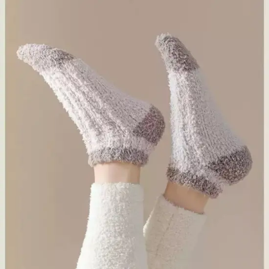 Anna-Kaci Women's 3-Pair Ultra-Soft Fuzzy Ankle Socks with Cozy Textured Design US 5&ndash;10 image {2}
