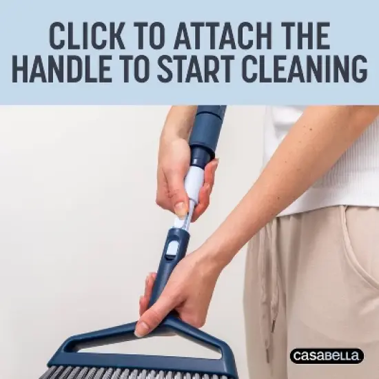 Casabella Click Clean and Organize Angle Broom Head with Dust Pan and Hook image {1}